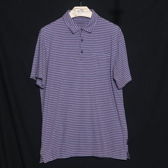 Patagonia SS Striped Polo Blue Gray Red - Sz M* - Picture 1 of 5